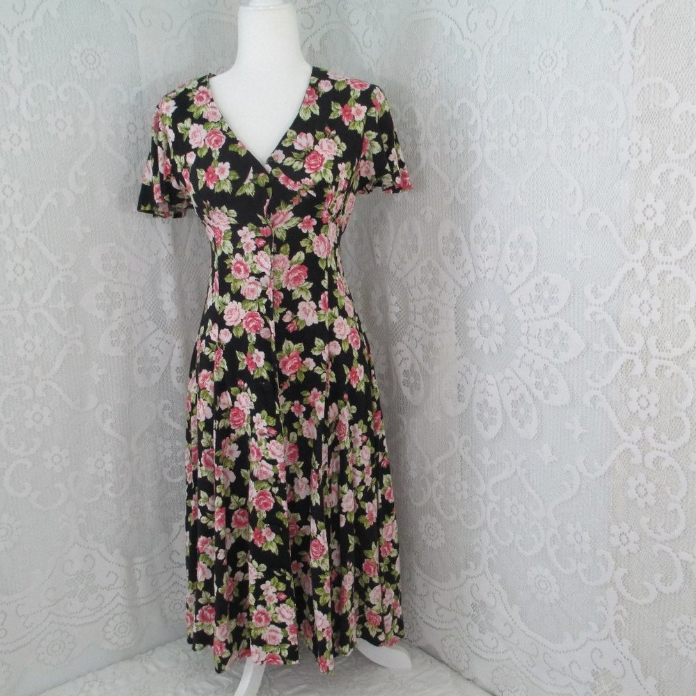 Urban Outfitters Rose Print 90s inspired Dress